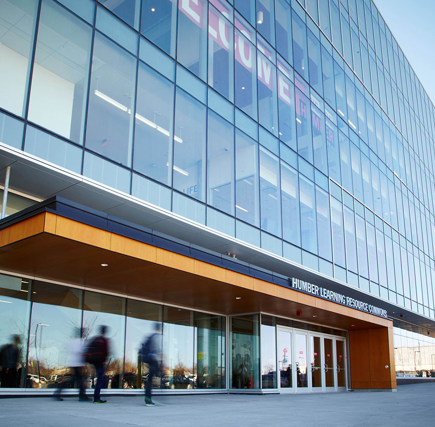 exterior of the LRC building