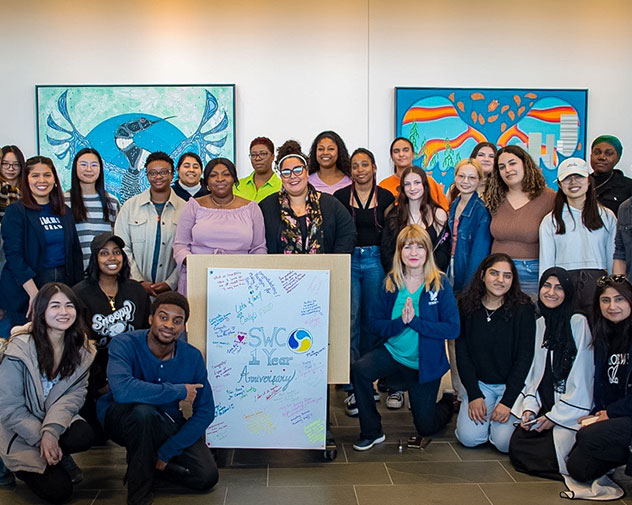 Humber Students and staff Celebrating SWC 1-Year Anniversary on March 28, 2024.