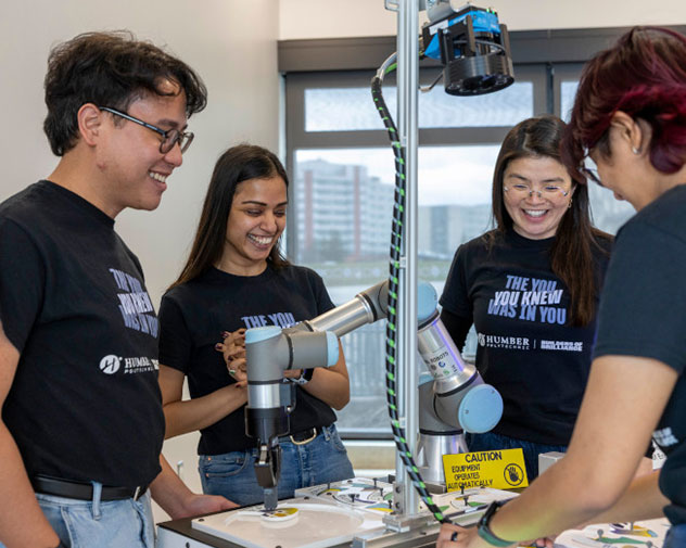 engineering students working on a project