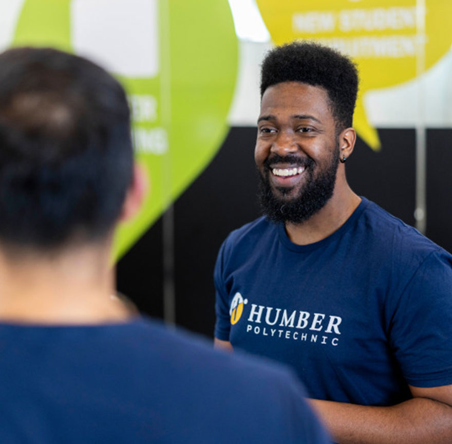 Humber rep giving a tour