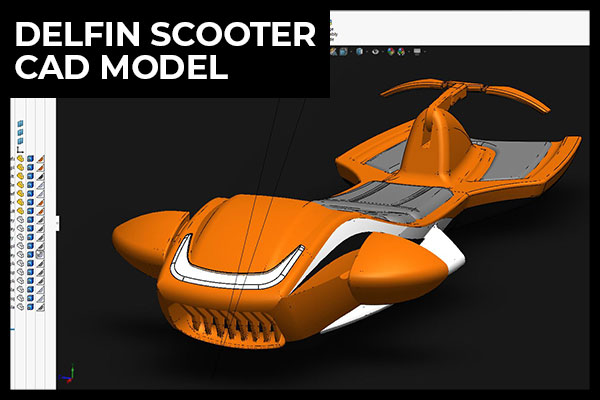 Delfin scooter CAD model