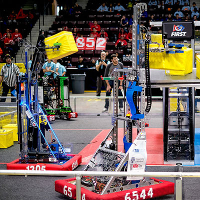 Robot at FIRST Robotics Competition