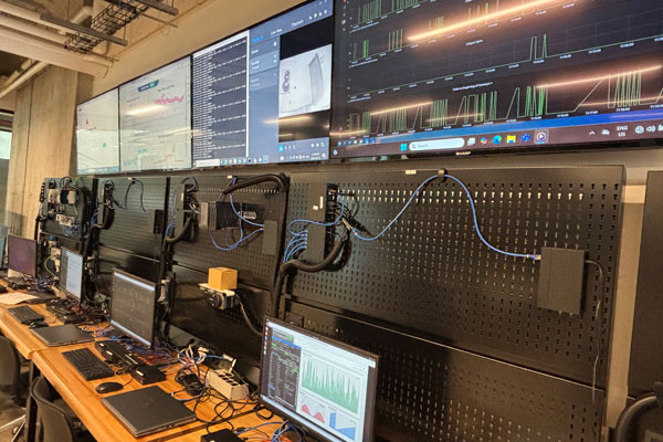 Computer lab with monitors