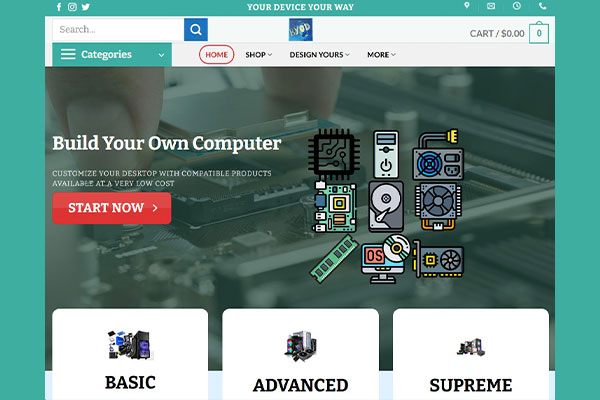 Screen Capture of Build Your Own Computer web app