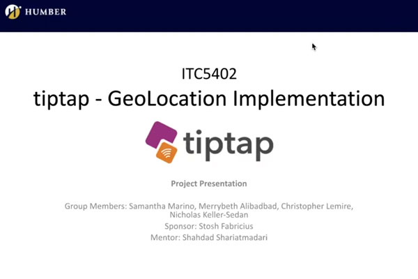 tiptap - geolocation implementation project video
