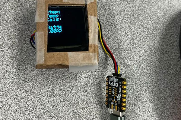 micro electronics circuit with OLED screen