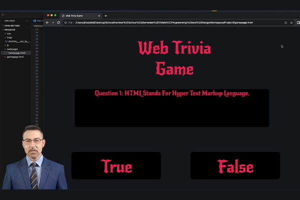 video of Web Trivia Game