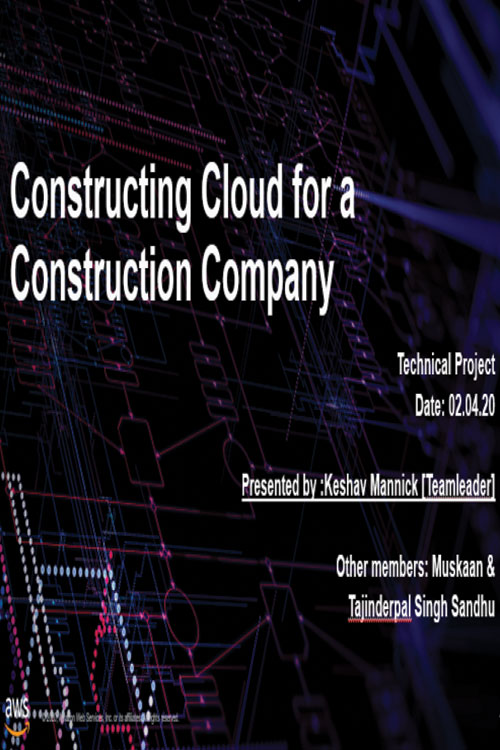 Constructing Cloud for a Construction Company Poster