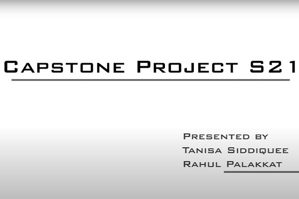 Capstone Project S21 video