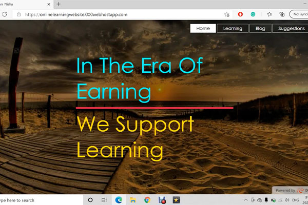 Online Learning Website Video