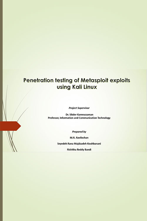 Penetration Testingof Metasploit Exploits Using Kali Linux