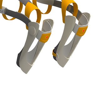 3D render of the Flingo leg braces