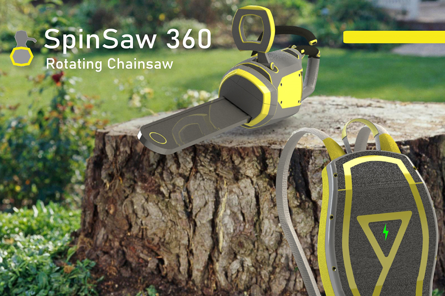 Spinsaw 360 rotating chainsaw