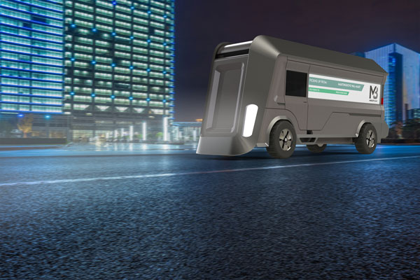 3D render of food bank vehicle design